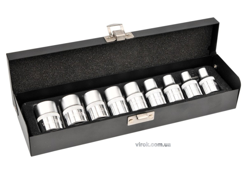 Набір головок торцевих YATO TORX Е10-Е24, квадрат 1/2", 9 шт. [20]