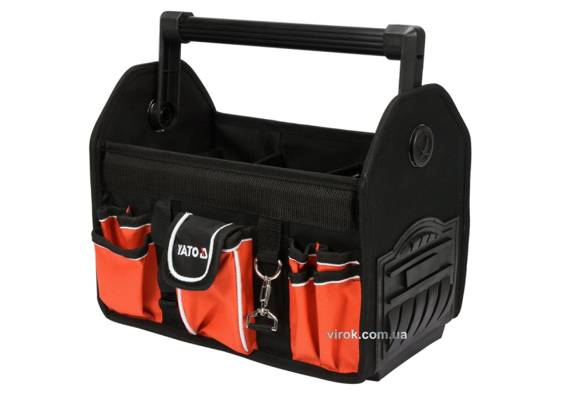 Сумка відкрита для інструменту 13" YATO; 17 кишень, з алюмін. трубним захоплювачем, з поліестеру [6]