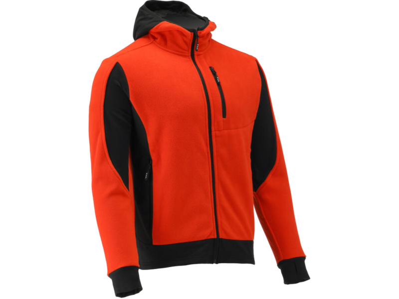 Худі флісовий з поліестеру YATO розмір L, червоно-чорний, 5 кишень