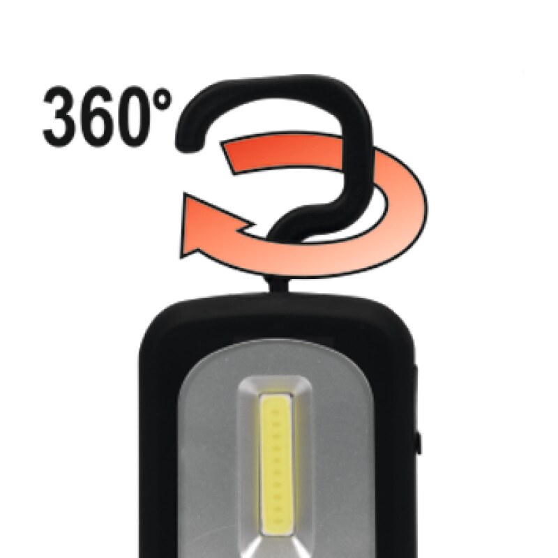Світильник для майстерні COB LED VOREL 82723, 3 Вт, 100 лм, АКБ USB