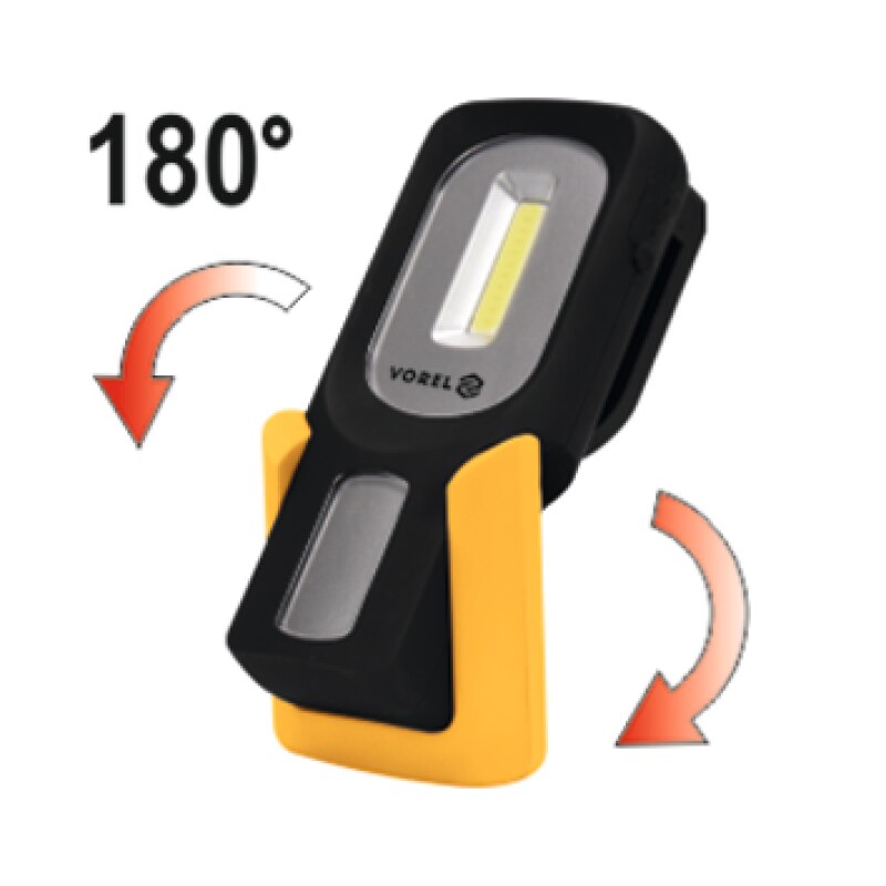 Світильник для майстерні COB LED VOREL 82723, 3 Вт, 100 лм, АКБ USB