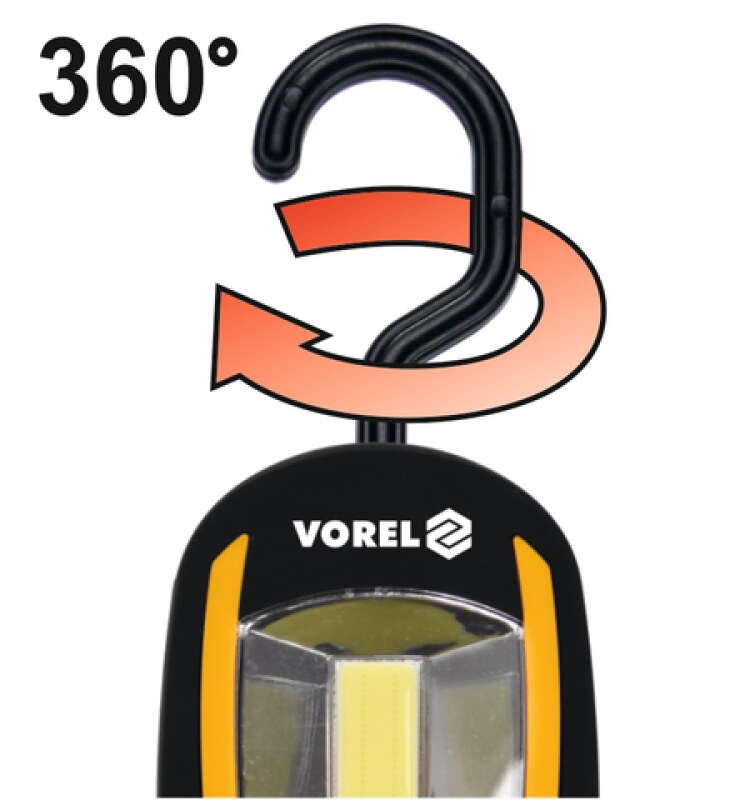 Світильник для майстерні COB LED VOREL 82726, 3 Вт, 150 лм, 3xAA