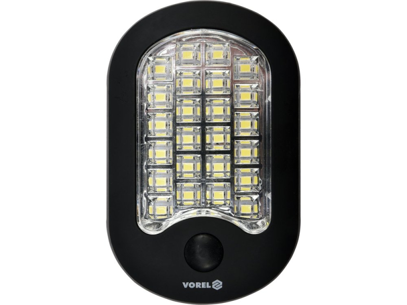 Светильник для мастерской ручной VOREL 82731, 24+3 LED, 3xAAA, магнит и крюк
