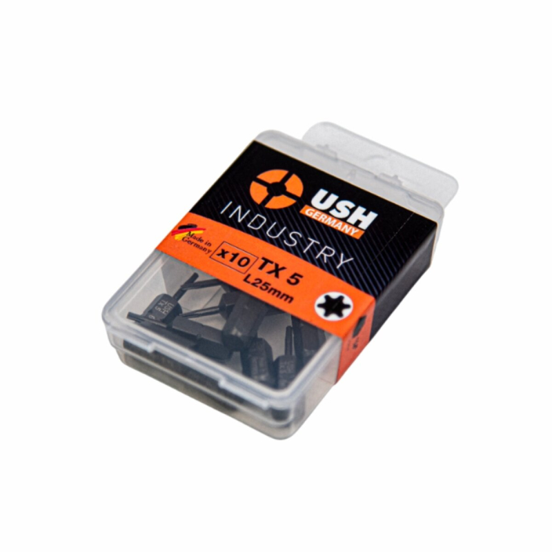 Насадка викруткова USH Industry TORX T5 x 25 мм, Уп. 10 шт.