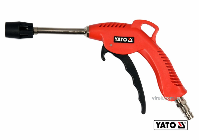 Пістолет пневматичний продувальний YATO з турбо-соплом l= 110 мм, Ø=1/4", для тиску- 0.62 МПа [25]