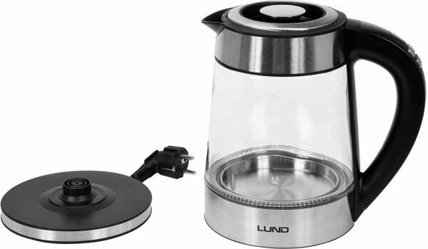 Електрочайник склянний LUND з термостатом LED 1,7 л (68173)