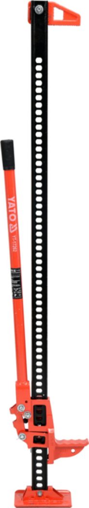 Домкрат рейковий YATO з ручним важелем; для навантаження - 3 т, висота 130-1350 мм