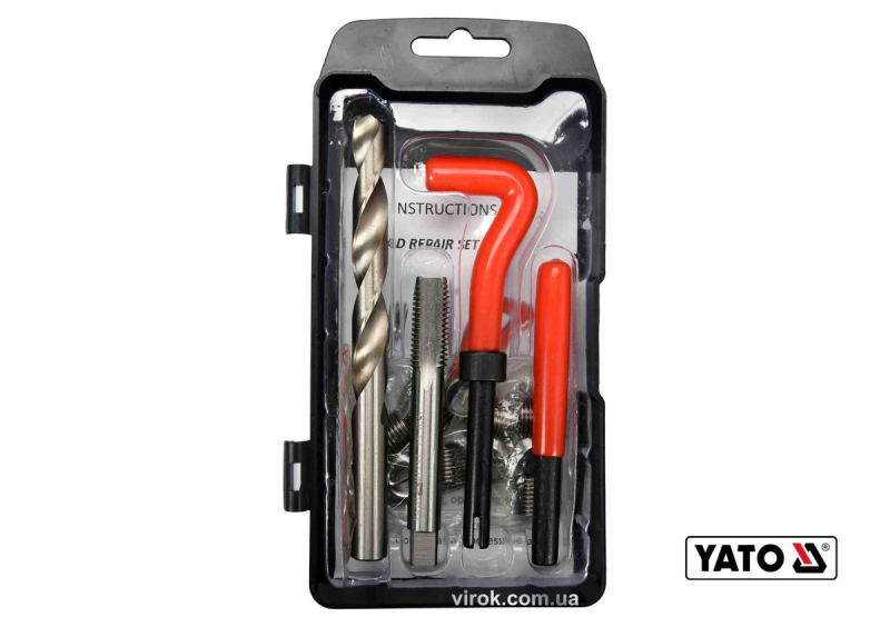 Набір для ремонту різьби YATO : М12 x 1.75 мм, HSS 4241/4341, 30 шт