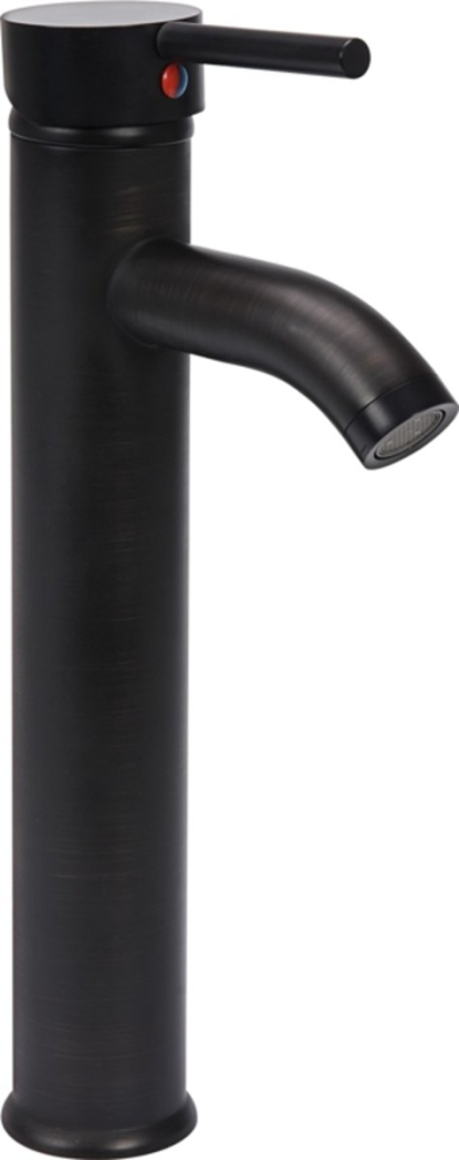 Змішувач води FALA для умивальника, високий "RETRO BLACK 2" з кульовим регулятором [12]