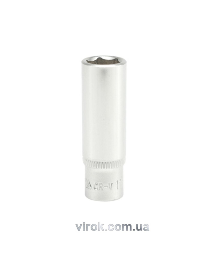 Головка торцева 6-гранна YATO : подовжена, квадрат 1/4", М= 11 мм, L= 50 мм [24/120/240]