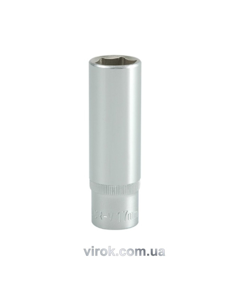 Головка торцева 6-гранна YATO : подовжена, квадрат 1/2", М= 17 мм, L= 76 мм