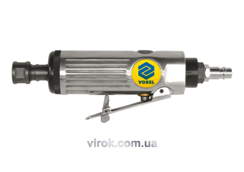 Шліфмашина пневматична пряма VOREL : Ø 1/4", патрон 6 мм