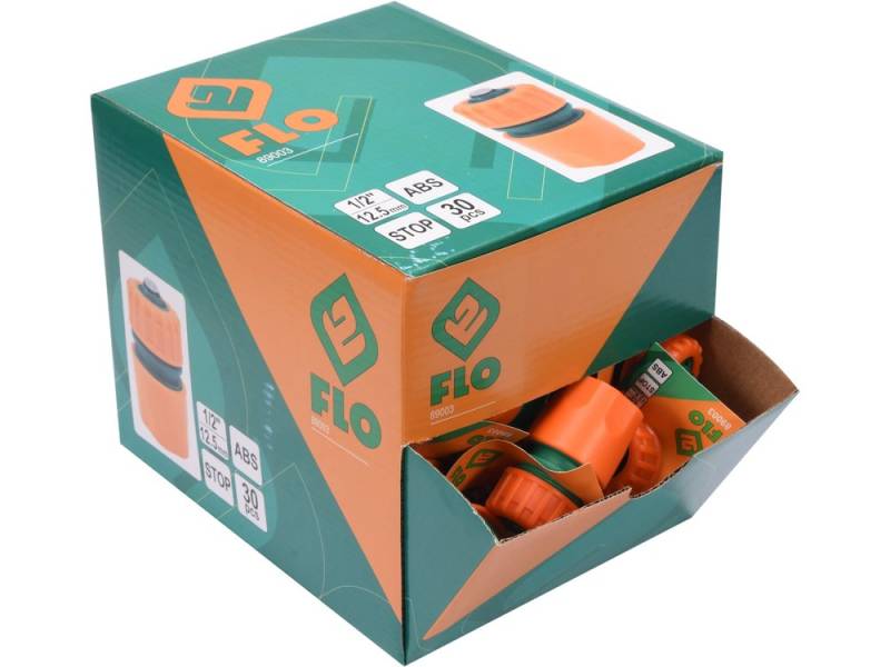 Конектор для шланга швидкознімний FLO 89003, 1/2", аквастоп