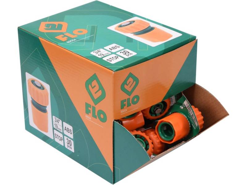Конектор для шланга швидкознімний FLO 89004, 3/4", аквастоп