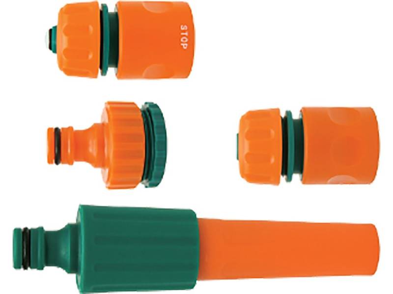 Зрошувач прямий FLO з набором з'єднань 1/2", 3/4", ABS-пластик, 4 шт (89204)