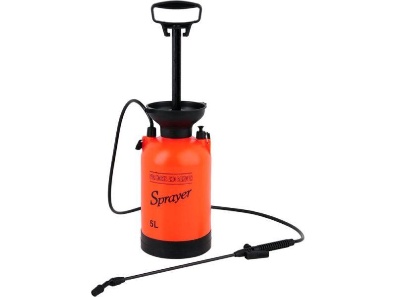 Оприскувач ручний SPRAYER з баком 5 л, шланг- 130 см і подовжувач, зона обробки- 3 м, тиск- 0,2 MPa (89516)