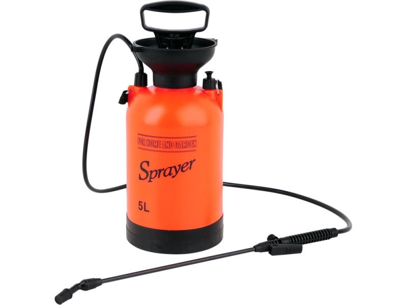 Оприскувач ручний SPRAYER з баком 5 л, шланг- 130 см і подовжувач, зона обробки- 3 м, тиск- 0,2 MPa (89516)