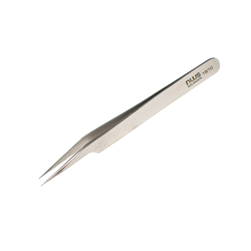 Пінцет для мікроелектроніки NWS з прямими дуже тонкими кінцями, антимагнітний L= 110 мм