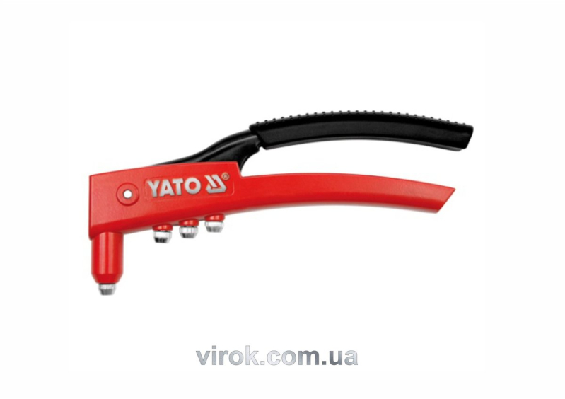 Заклепочник ручний YATO для нітів Ø= 2,4; 3,2; 4,0; 4,8 мм, l= 280 мм [6/24]