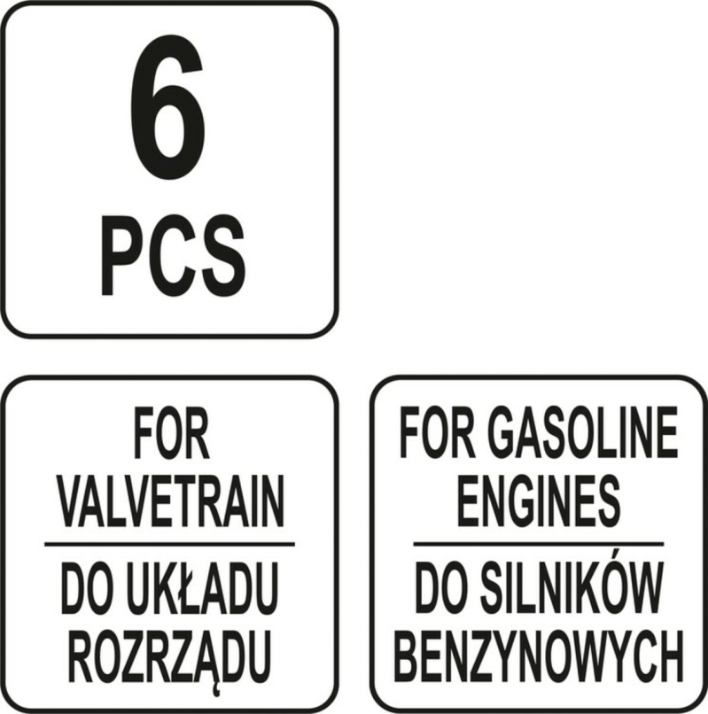 Фіксатори приводів газорозподільного механізму бензин. двигуна FIAT YATO, 6 шт.