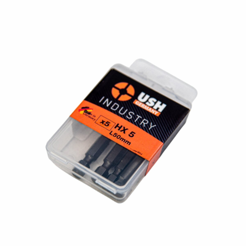 Насадка викруткова USH Industry BallEND HEX SW 5K x 50 мм подовжена Torsion Уп. 5 шт.