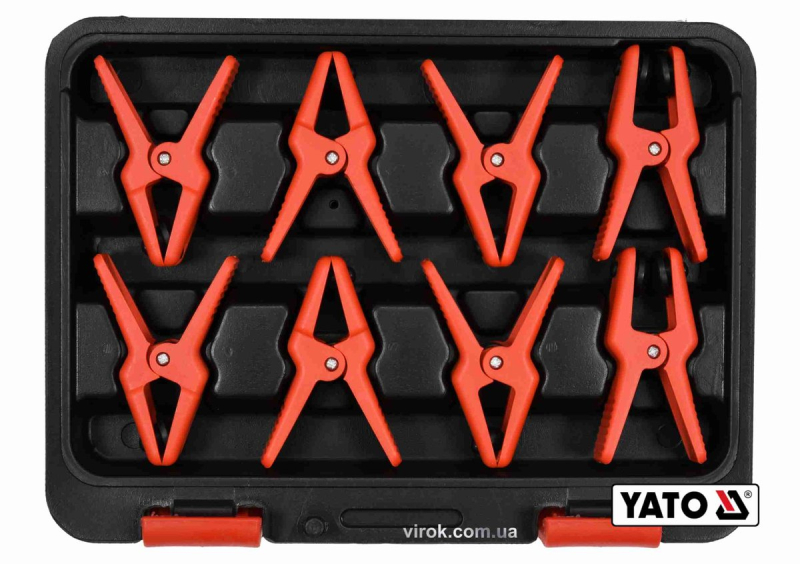 Затискачі для металевих проводів YATO : 8 шт + кейс [10]