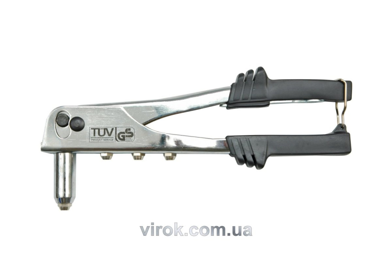Заклепочник VOREL з металевим хромованим корпусом, l=250мм, Ø-2,4/3,2/4,0/4,8 [12/24]