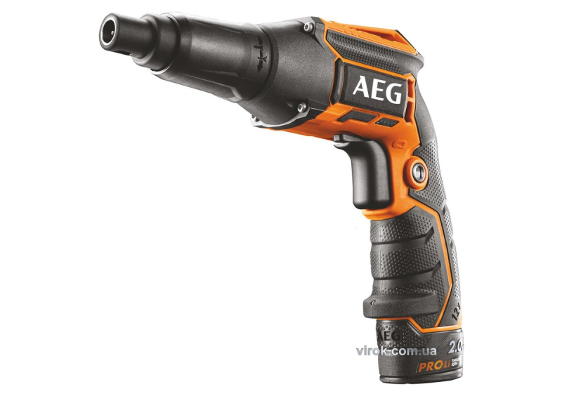 Шуруповерт акумул. для гіпсокартону AEG: 2 x Li-Ion 12 В, 2 Агод, 4000 об/хв, 3 Нм, патрон- 1/4' HEX