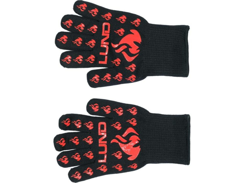 Рукавиці термостійкі для гриля LUND, t≤ 500 ºC, l= 30 см, з бавовни, силікона, поліестера