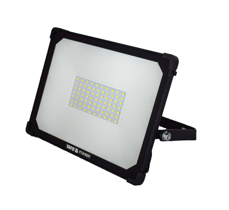 Прожектор переносний з SMD-діодним випромінювачем YATO : 50 Вт, 230 В, 4750 лм, 75 діодів