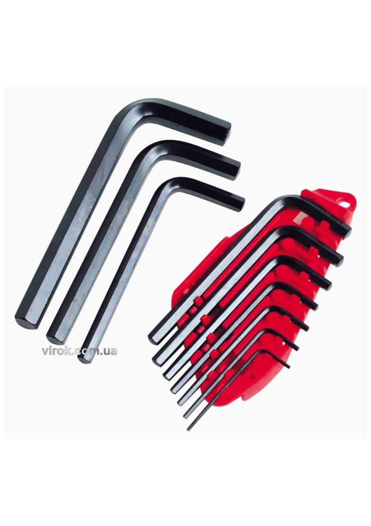 Ключі 6-гранні L-подібні STANLEY : M1,5-10 мм. Набір 10 Шт.