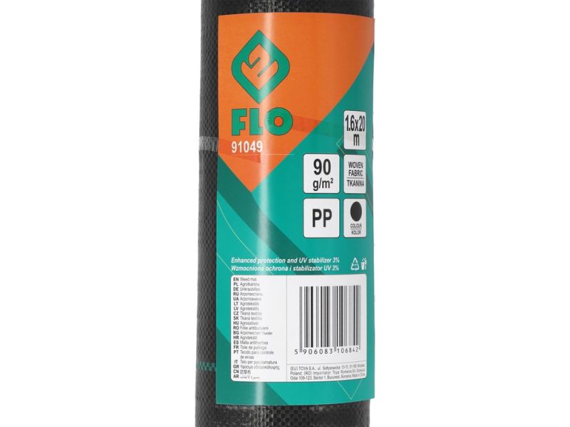 Агроткань защитная крышная FLO. 1,6 х 20 м, 90 гр/м² (91049)