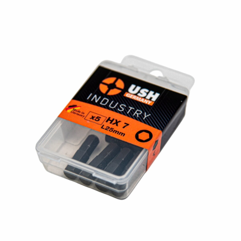 Насадка викруткова USH Industry. HEX SW 7 x 25 мм, Уп. 5 шт.