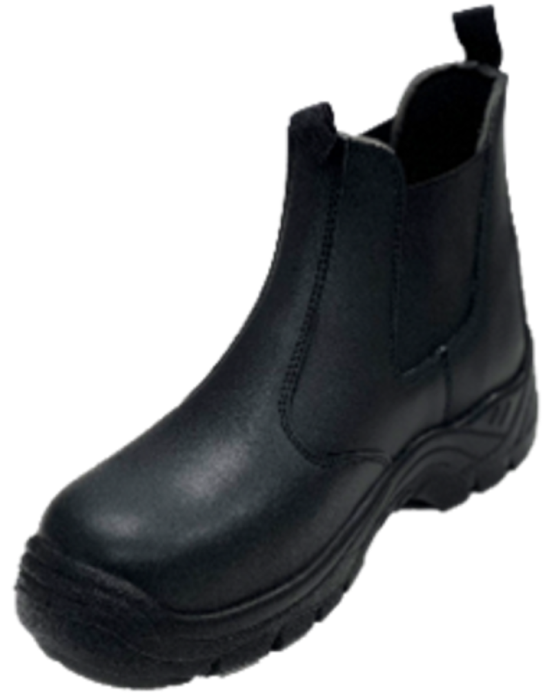 Чоботи низькі робочі з полірованої спилок шкіри YATO CHELSEA розм. 40, чорні з поліуретанов підошвою