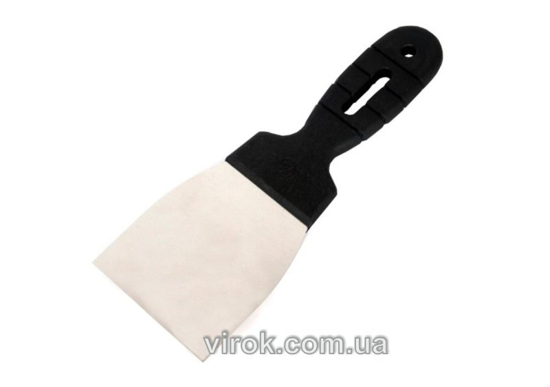 Шпатель малярний VIROK : 80 мм. нержавійка, пластмасова ручка [180]