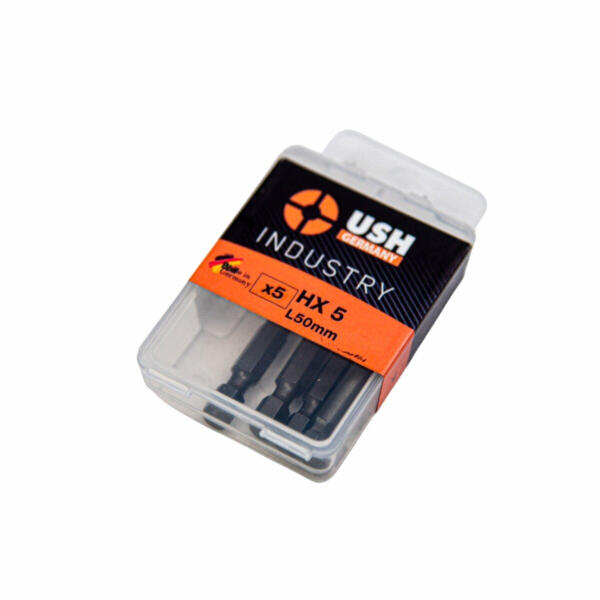 Насадка викруткова USH Industry тонке жало HEX SW 5 x 50 мм подовжена Уп. 5 шт. (UUSE0013045)