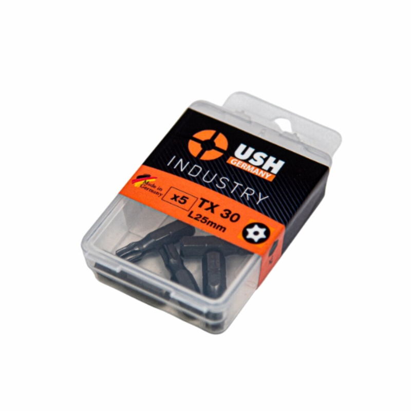 Насадка викруткова USH Industry: TORX TAMPER TT30 x 25 мм, Уп. 5 шт.