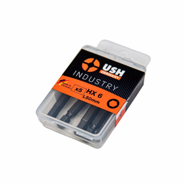 Насадка викруткова USH Industry BallEND HEX SW 6K x 50 мм подовжена Torsion Уп. 5 шт. (UUSE0013946)