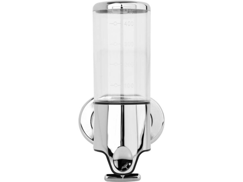 Дозатор рідкого мила настінний FALA 500 мл, з ПВХ, хромований, 241x100x122 мм [60]