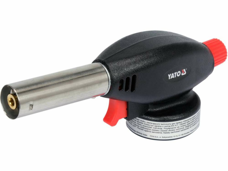 Пальник кухонний YATO, газ (бутан) п'єзозап, 1,3 кВт, t= 1300 °С