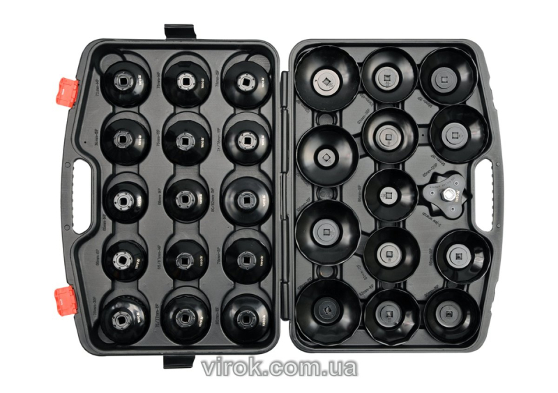 Торцеві ключі для монтажу оливних фільтрів YATO до квадр 3/8" Набір. , h=10 мм, 30 шт.