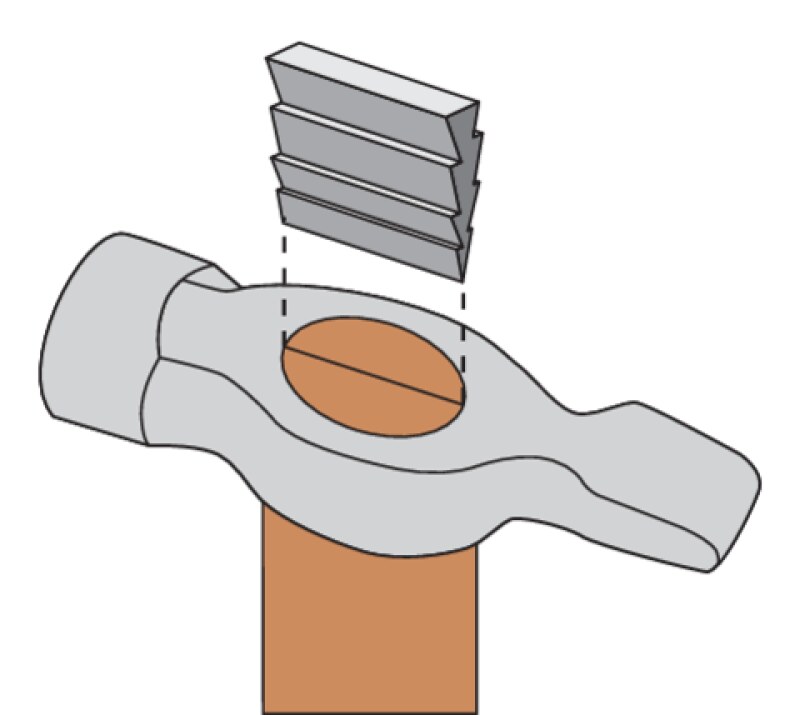 Клини для молотків VOREL 28 x 32 , 25 x 21, 25 x 12 , 18 x 10 , 17 x 8; 10 шт (99472)