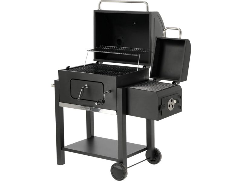 Барбекю вугільний з коптильнею LUND, решітка- 54,5x23,5 см, розмір - 112x62x121 см (99925)