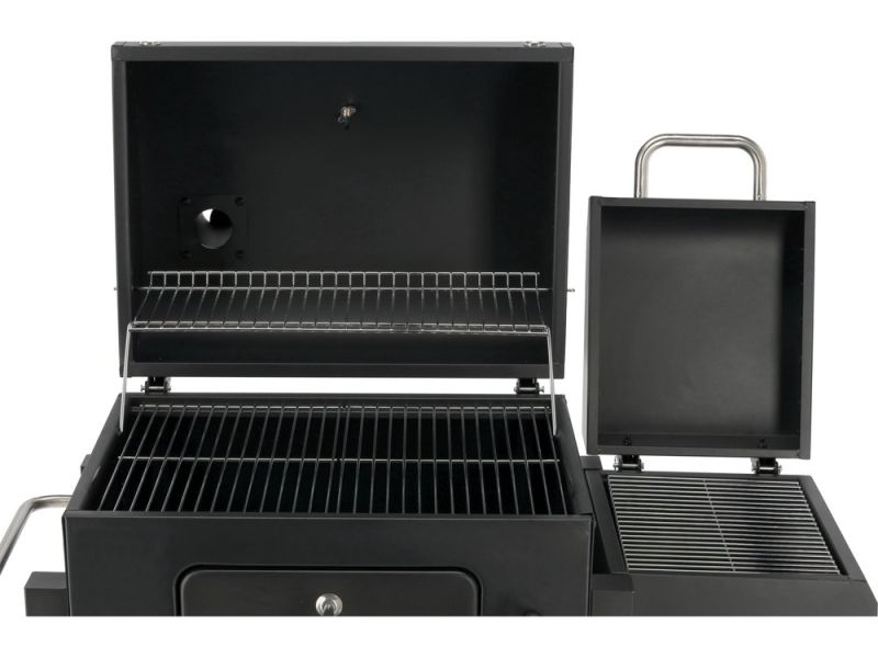 Барбекю вугільний з коптильнею LUND, решітка- 54,5x23,5 см, розмір - 112x62x121 см (99925)