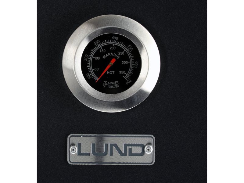 Гриль угольный с раскладным столом LUND, решетка- 39,5х 29,5 см, с 2 колесами; 84х 43х 95/121 см (99928)