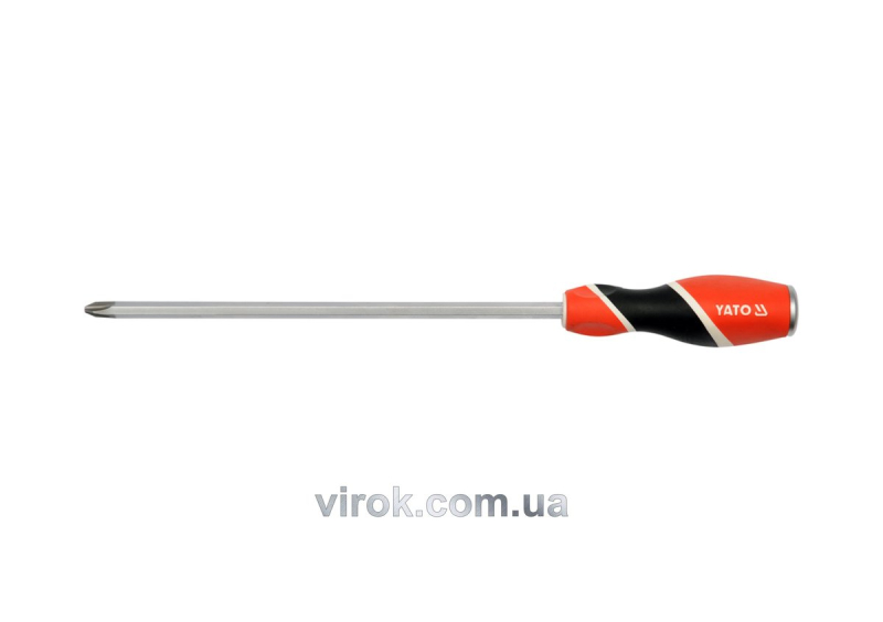 Викрутка хрестова ударна YATO : "Philips" PH3 х 200 мм [6/24/72]