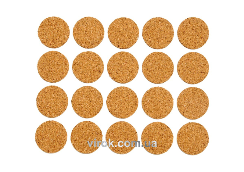 Протектор самоклеючий корковий VOREL 20мм, набір 20шт [60/720]