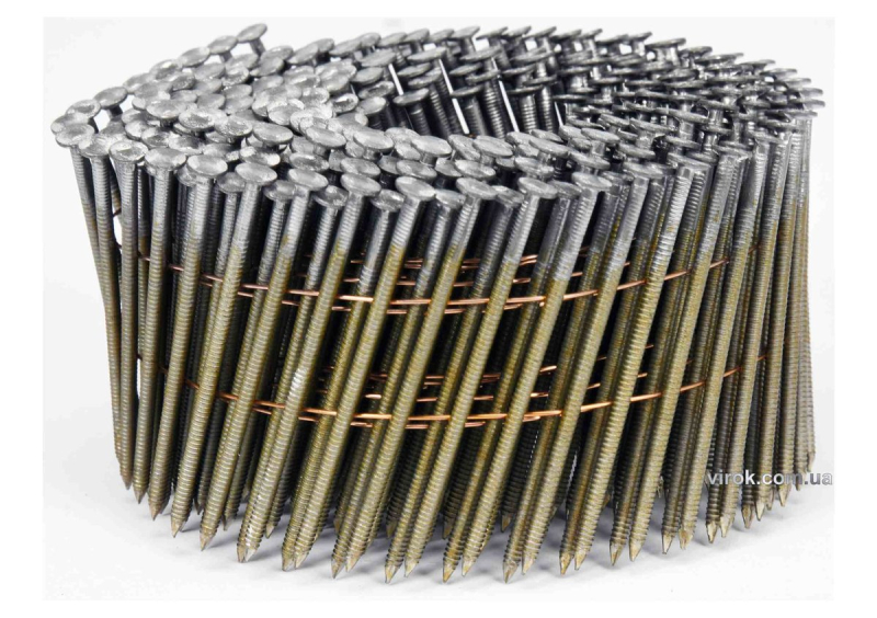 Цвяхи барабанні до пневматичного пістолета VOREL: L=64мм, Ø=2.5 мм, 3600 шт. (YT-09213,YT-09214) [1]