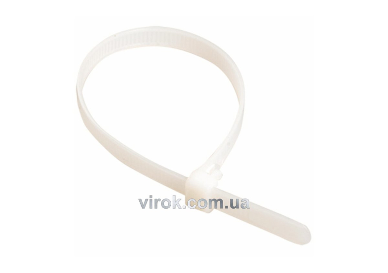 Хомут стяжний нейлоновий білий 160х2,5 100 шт.