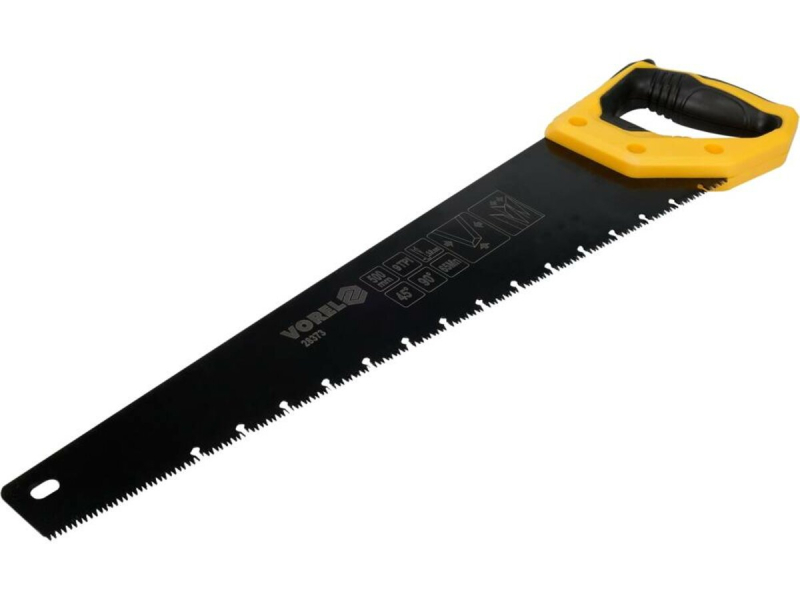 Ножівка по дереву VOREL l= 500 мм, t= 0.9 мм, фосфатоване покриття, 9 зубів/1" [12/48]
